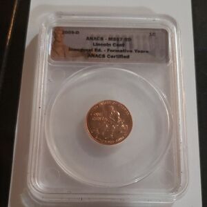 Anac Certified Lincoln Cent - Copper Coin